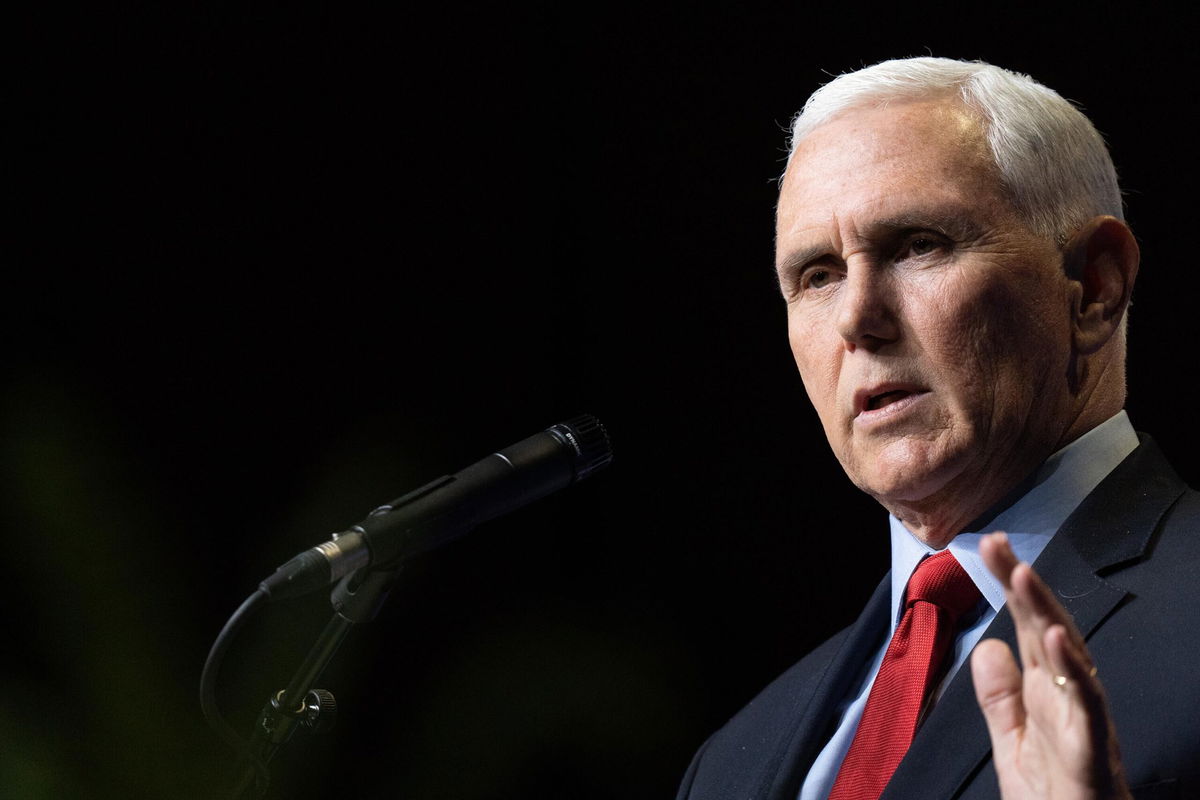 <i>Sean Rayford/Getty Images</i><br/>Former Vice President Mike Pence spent several hours in a loading dock underneath the US Capitol during the riot on January 6.