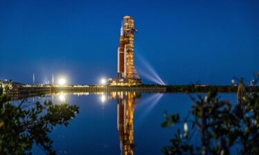 NASA's new Moon rocket at Kennedy Space Center making its first journey to the launch pad.