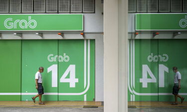 Shares for Grab crashed on Thursday to nearly 40% after posting a $1 billion loss. Pictured is a Grab facility in Singapore