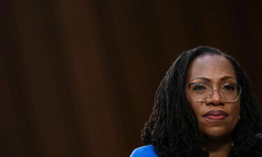 Judge Ketanji Brown Jackson reacts to questioning from Senator Lindsey Graham (R-SC) during the third day of the Senate Judiciary Committee confirmation hearing on Capitol Hill in Washington