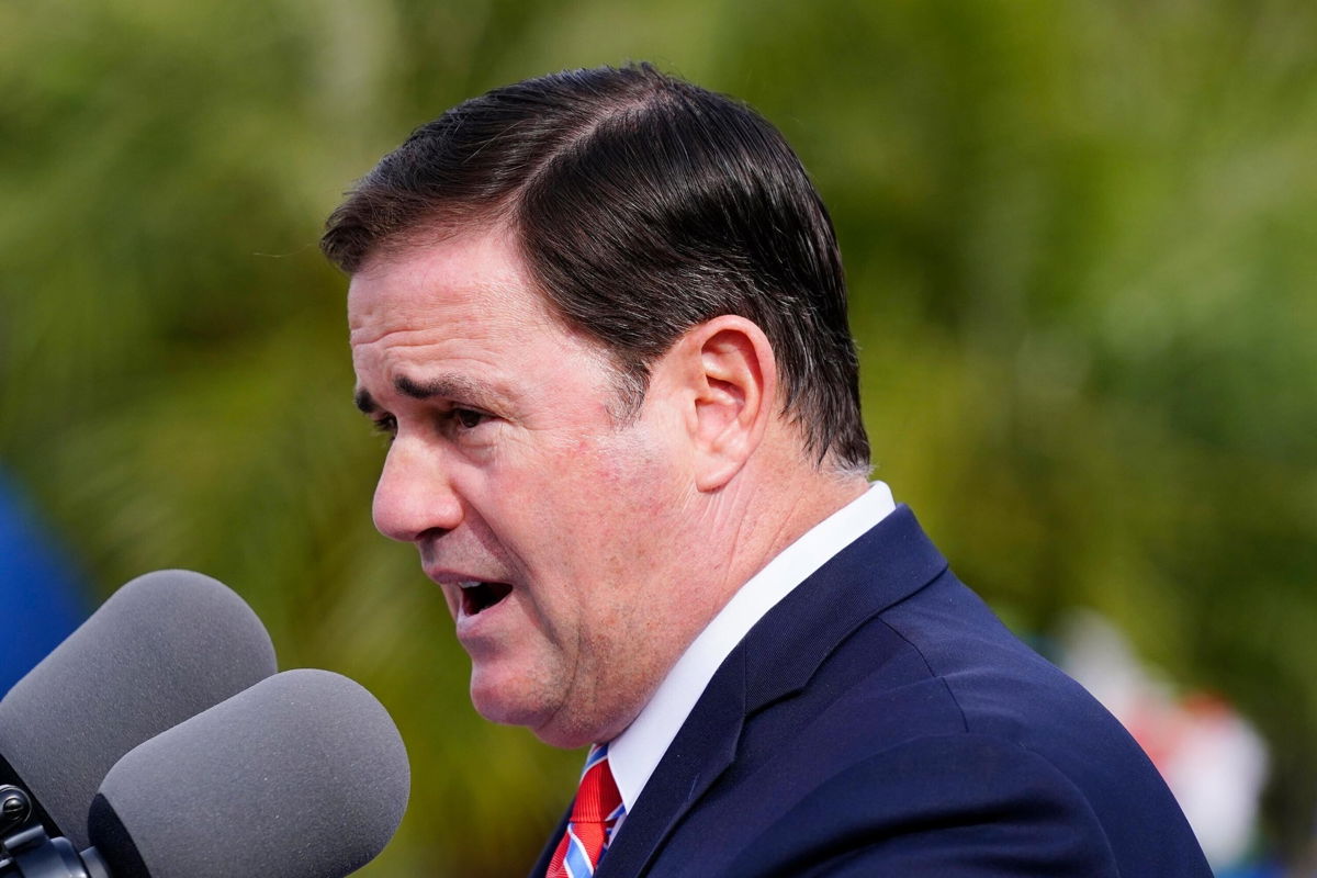 <i>Ross D. Franklin/AP</i><br/>Arizona Republican Gov. Doug Ducey signed a bill into law on Wednesday that acts as a near-total ban on abortions in the state after 15 weeks.