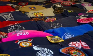 Alli Marois has received dozens of t-shirts from firefighters across the country.