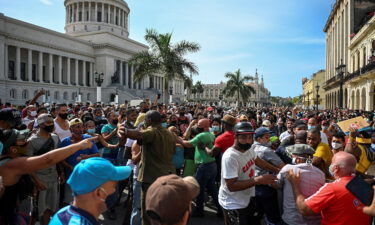 Protesters demonstrate in rare protests in Havana