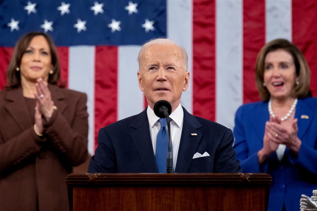 <i>Saul Loeb/AP</i><br/>A new poll says speech watchers have mostly positive reaction of President Joe Biden's State of the Union.