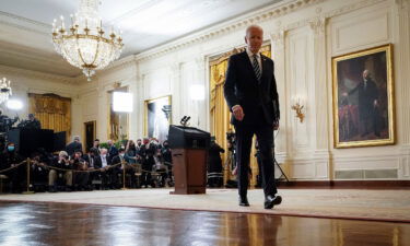 Joe Biden's relationship with Russian President Vladimir runs for decades. Biden is seen here at the White House on February 24.