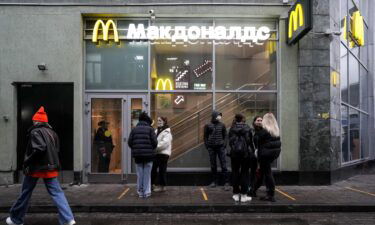 A McDonald's location in Russia. Western companies across multiple industries are halting operations in Russia after the country's attack on Ukraine.