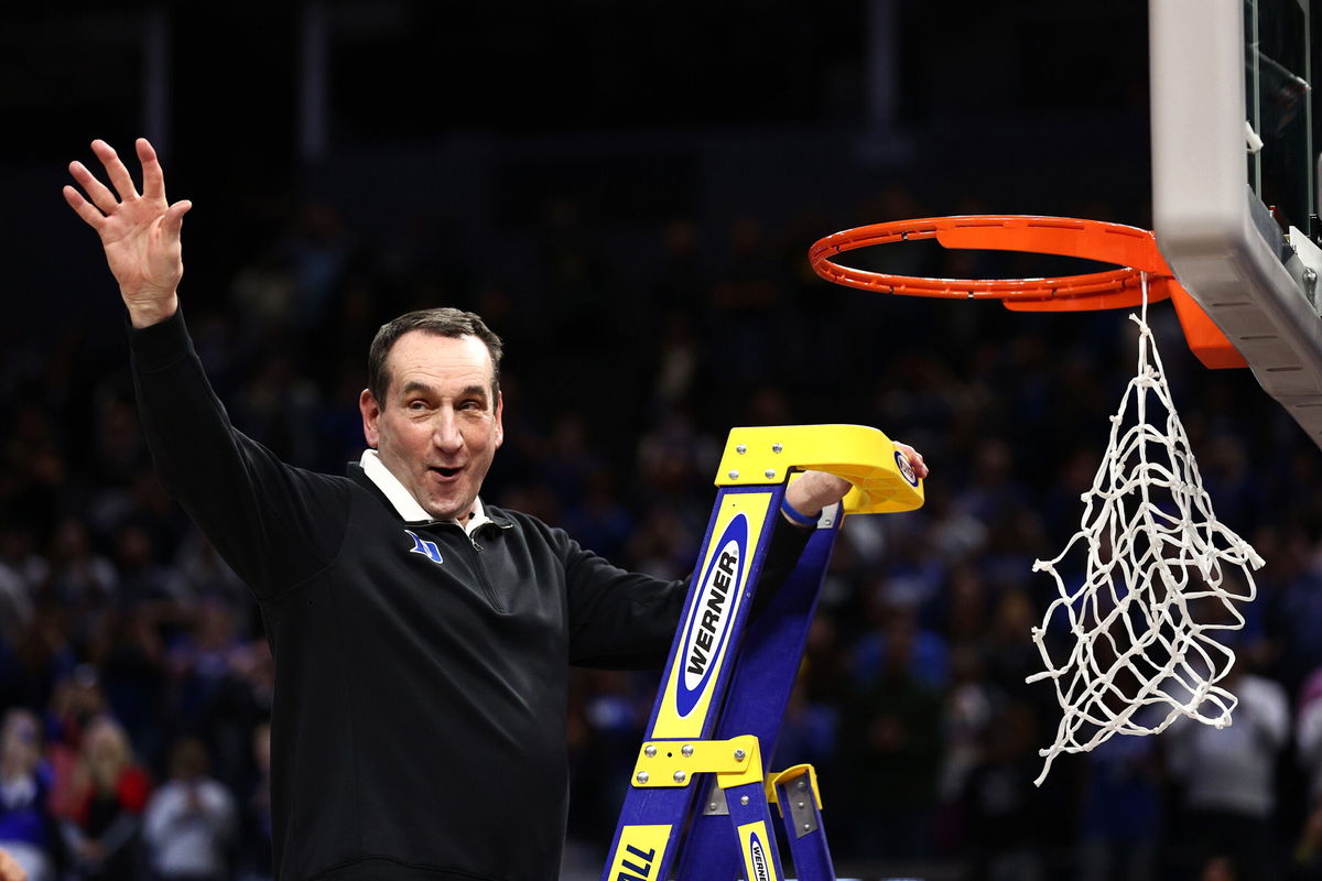 <i>Ezra Shaw/Getty Images</i><br/>Head coach Mike Krzyzewski of the Duke Blue Devils