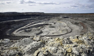 A view of Nyurbinsky diamond mining pit of Nakyn diamond ore field