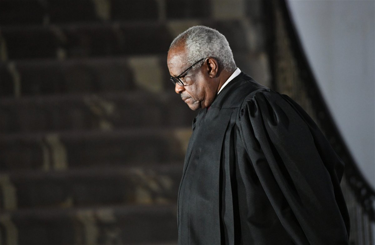 <i>Jonathan Newton/Washington Post/Getty Images</i><br/>Supreme Court Justice Clarence Thomas was admitted to Sibley Memorial Hospital in Washington