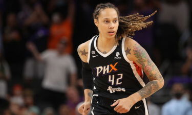 Brittney Griner #42 of the Phoenix Mercury during the first half in Game Four of the 2021 WNBA semifinals at Footprint Center on October 06