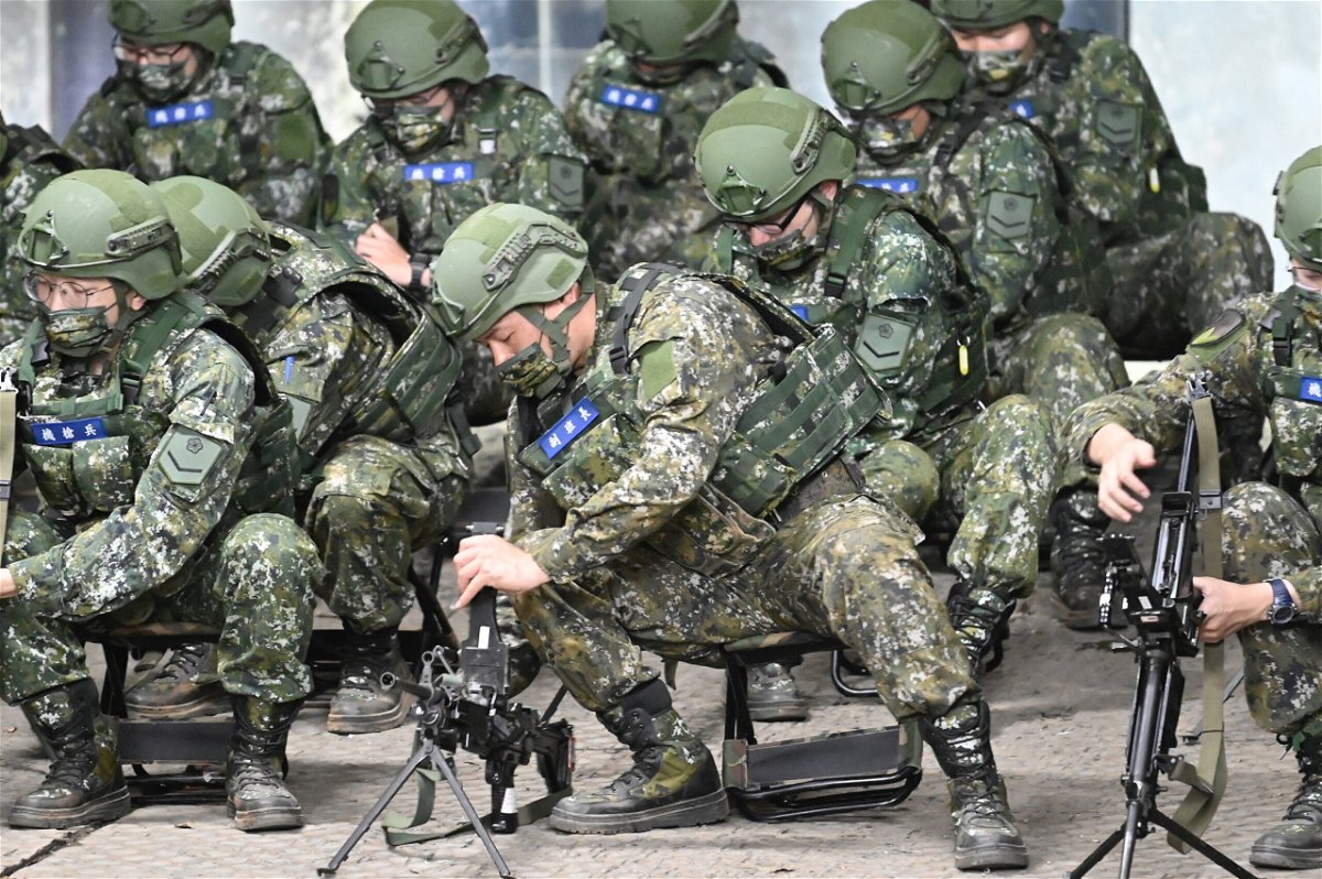 <i>Sam Yeh/AFP/Getty Images</i><br/>All eligible men between 19 and 36 must complete four months' mandatory Taiwan military training.
