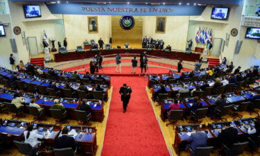 El Salvador deputies are pictured during a session of congress in San Salvador