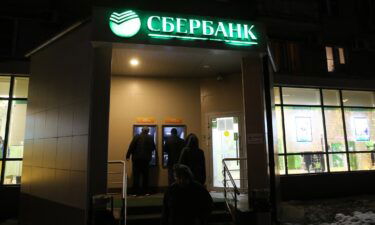 The conflict in Ukraine has rocked the global economy. People here line up outside Sberbank on February 28