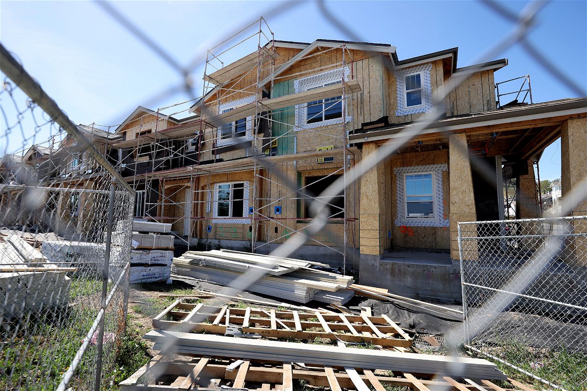 <i>Justin Sullivan/Getty Images</i><br/>New homes are seen at a housing development on March 23 in Novato