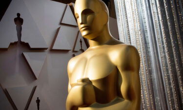 An Oscars statue is displayed on the red carpet area on the eve of the 92nd Oscars ceremony at the Dolby Theatre in Hollywood