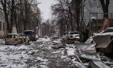 Effects of the bombing in the center of Kharkiv