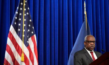 Associate Supreme Court Justice Clarence Thomas speaks at the Heritage Foundation on October 21