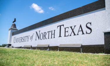 Texas GOP candidate Jeff Younger faced protesters at an event at the University of North Texas on Wednesday. Pictured is the entrance to the University of North Texas in Denton.