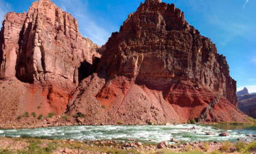 This 2019 photo provided by the National Park Service shows the Hance Rapid on the Colorado River at River Mile 77.