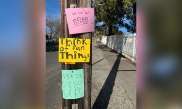 Flyers promote positive messages from students at West Side Elementary School in Healdsburg