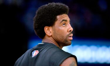 Pictured is Brooklyn Nets guard Kyrie Irving in Memphis