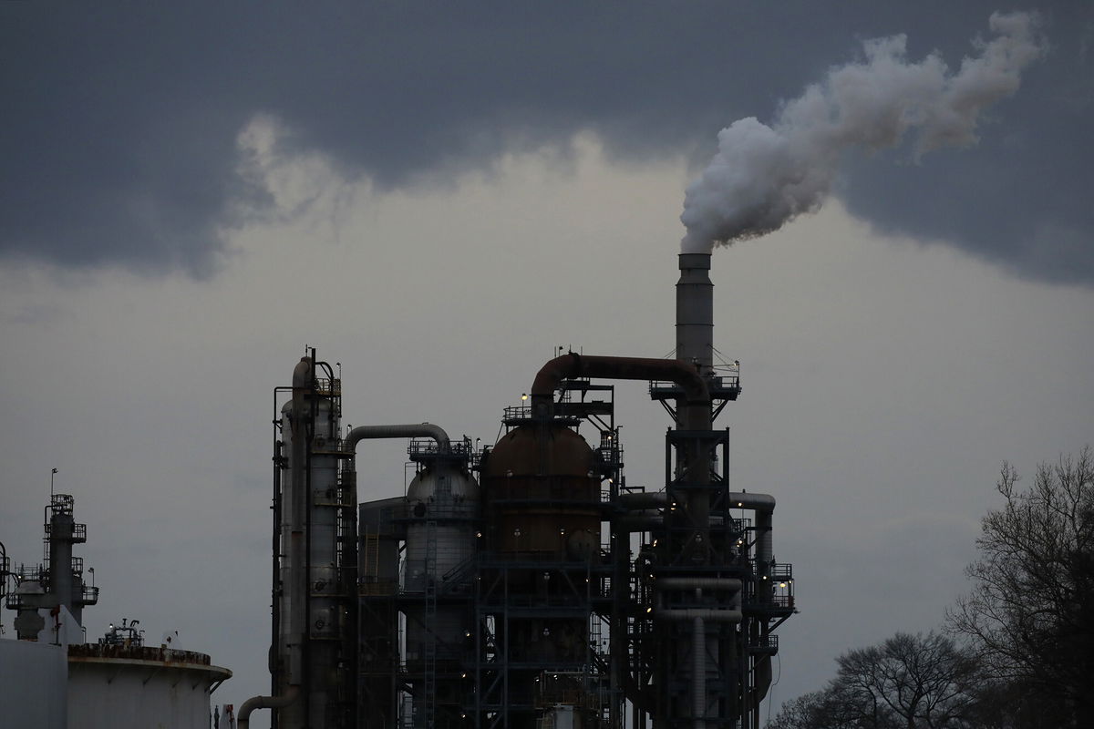 <i>Luke Sharrett/Bloomberg/Getty Images</i><br/>Emissions rise from the Valero Energy Corp. oil refinery in Memphis