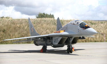 A Polish MIG-29 at 22nd Air Base Command in Malbork