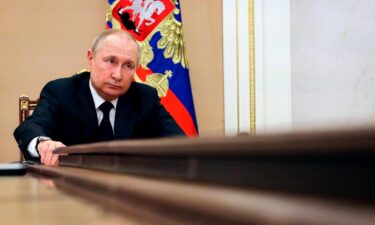 Russia said it could seize the assets of Western companies that have suspended operations in the country. Russian President Vladimir Putin is seen here in Moscow on March 10.