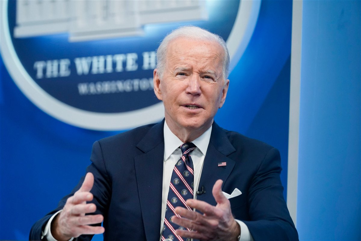 <i>Alex Brandon/AP</i><br/>President Joe Biden speaks in the South Court Auditorium in the Eisenhower Executive Office Building on the White House complex on Tuesday