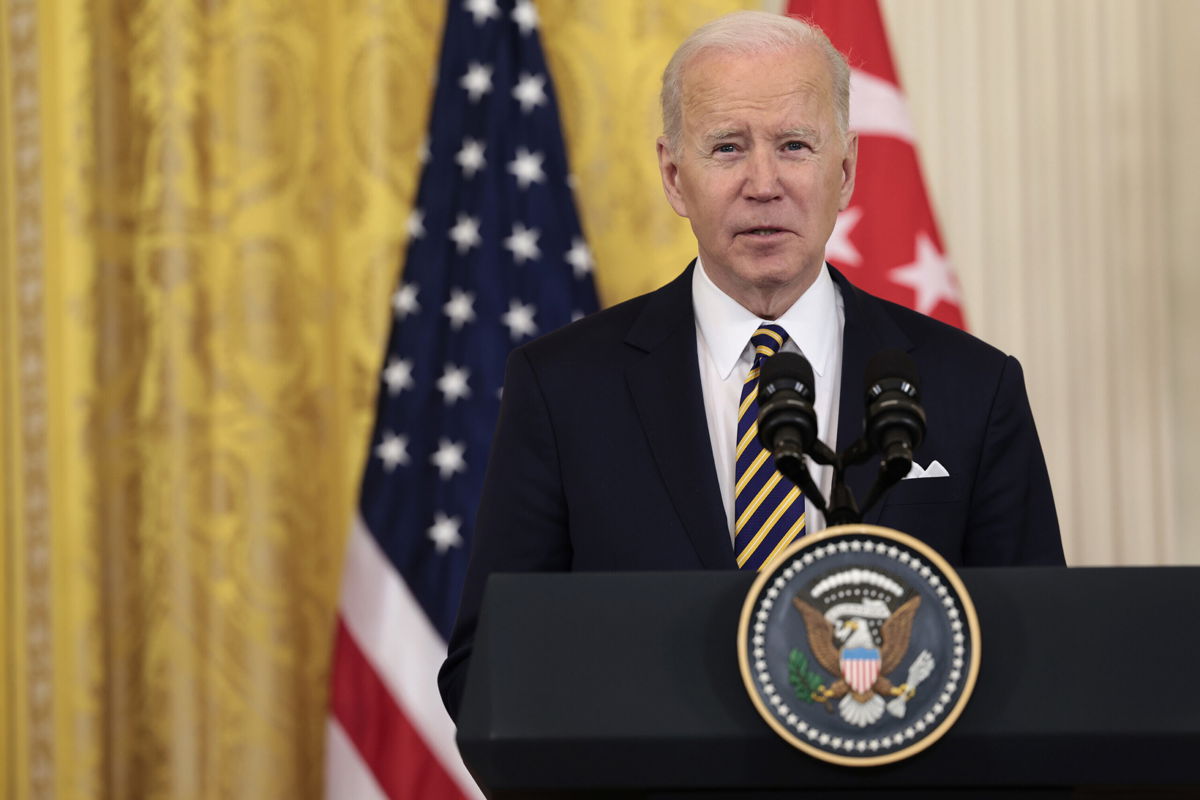 <i>Anna Moneymaker/Getty Images</i><br/>President Joe Biden will urge lawmakers to secure more funding for his administration's Covid-19 response in a speech from the White House and will warn the progress the nation has made in combating the pandemic is 