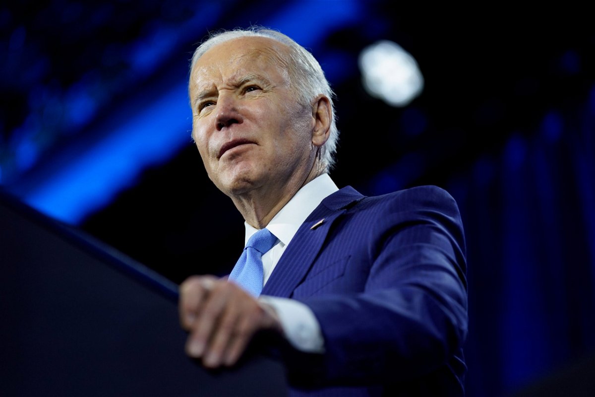 <i>Patrick Semansky/AP</i><br/>President Joe Biden speaks at the National League of Cities Congressional City Conference on March 14 in Washington.