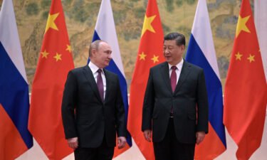 Russian President Vladimir Putin (L) and Chinese President Xi Jinping are seen here during a meeting in Beijing