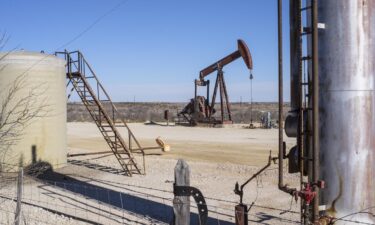 A pumpjack extracts oil near Crane