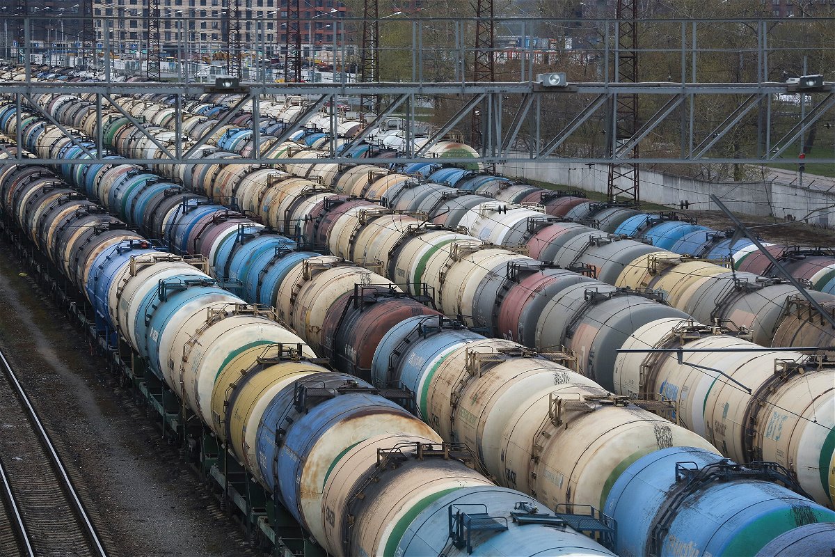 <i>Andrey Rudakov/Bloomberg/Getty Images</i><br/>Rail wagons for oil