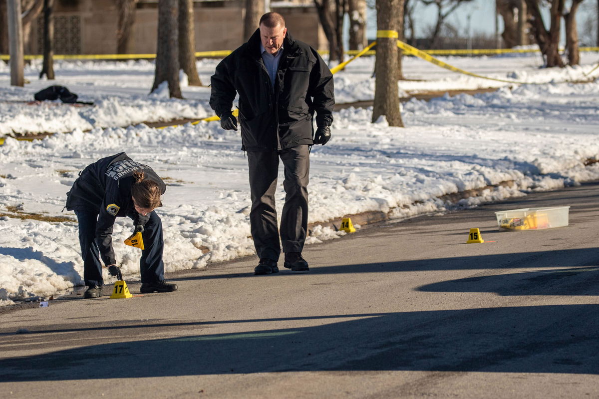 <i>Zach Boyden-Holmes/AP</i><br/>Multiple agencies are helping with the investigation into the shooting outside East High School in Des Moines.