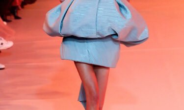 Kaia Gerber walks the runway during the Off-White Haute Couture Spring/Summer 2022 show as part of Paris Fashion Week on February 28
