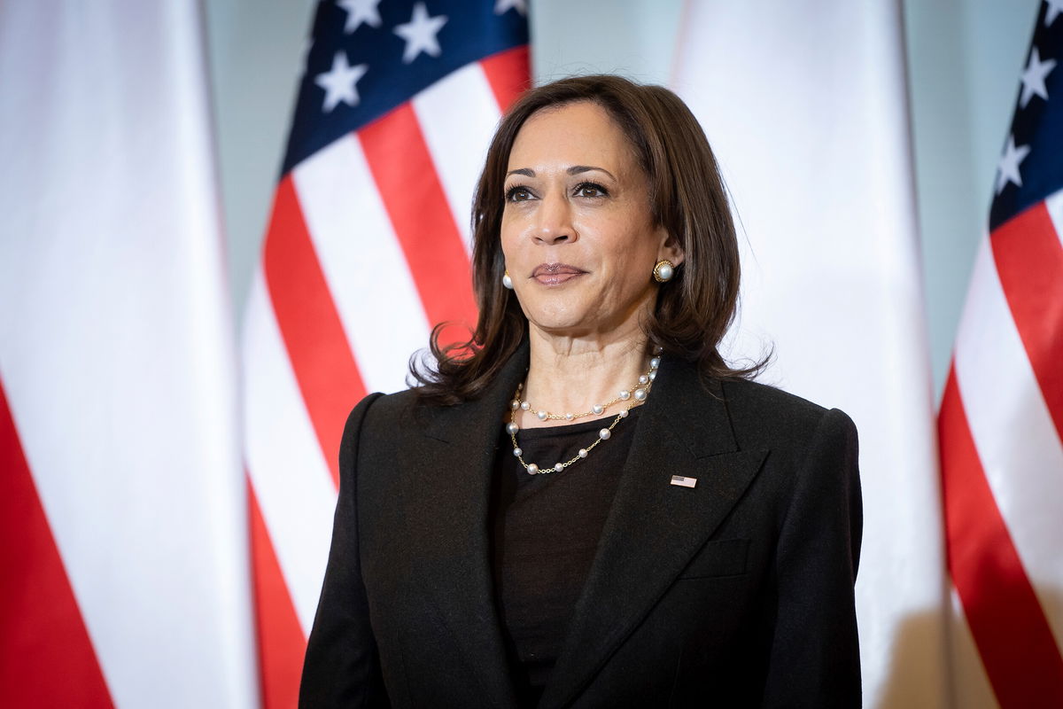 <i>Mateusz Wlodarczyk/NurPhoto/AP</i><br/>Kirsten Allen will be Vice President Kamala Harris' new press secretary