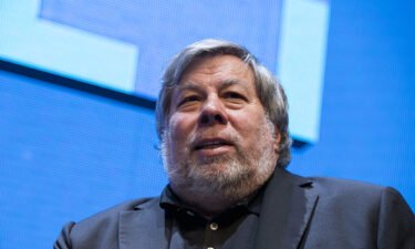 Co-Founder of Apple Steve Wozniak (C) is pictured during the Cube Challenge at the CUBE Tech Fair for startups in Berlin