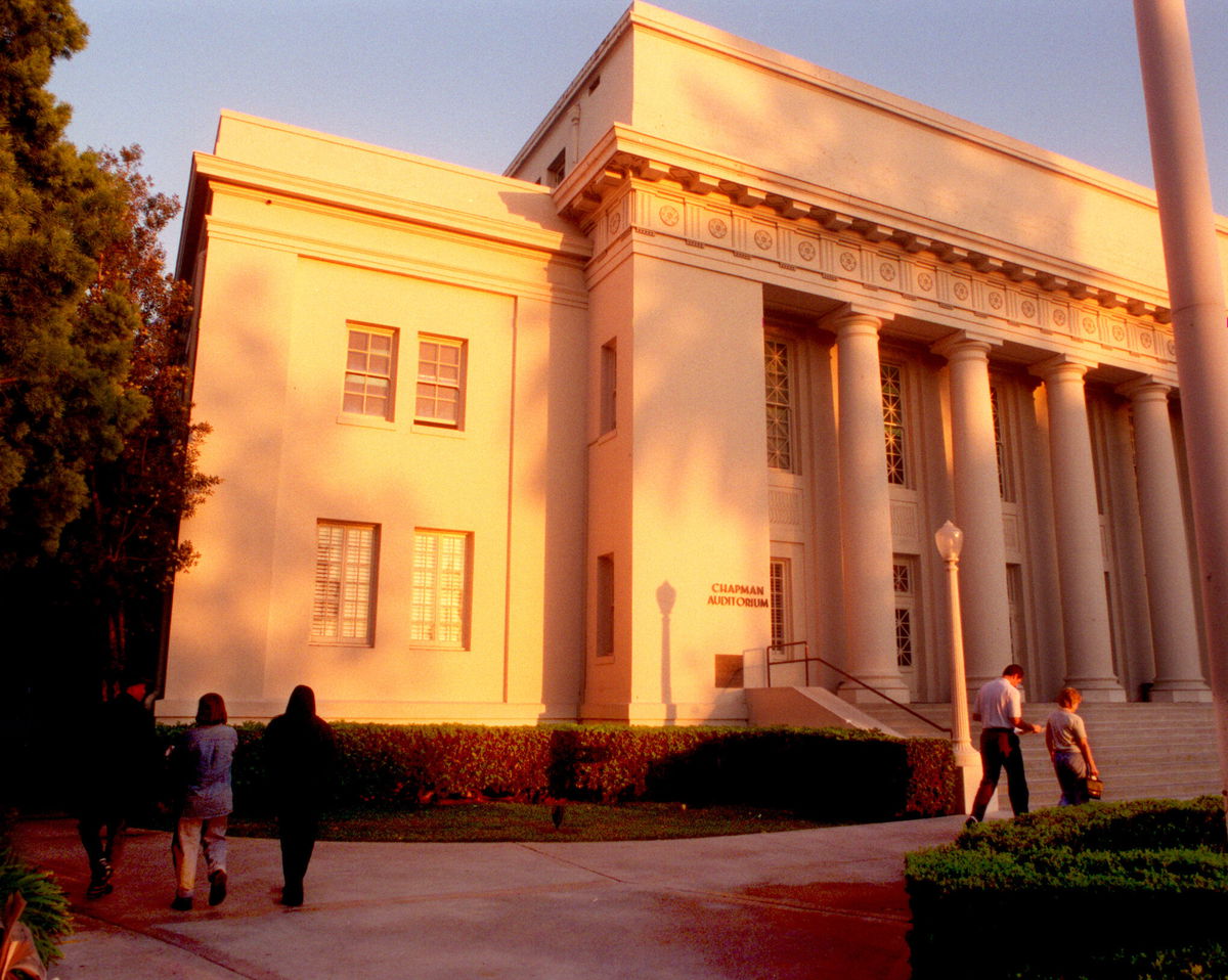 <i>Rick Loomis/Los Angeles Times/Getty Images</i><br/>Chapman Auditorium on the campus of Chapman University.