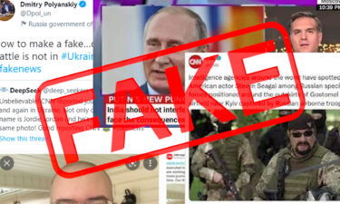 Some social media accounts are working to spread misinformation about CNN's own coverage of the war.