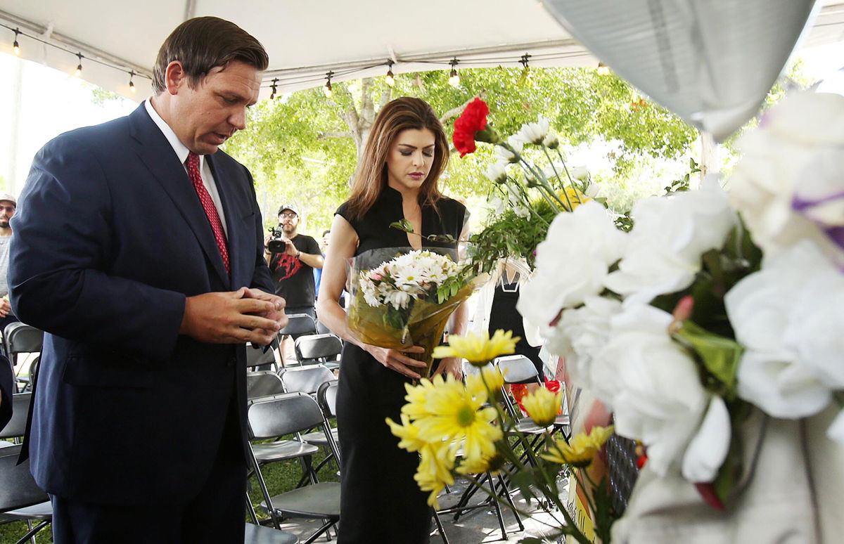 <i>Stephen M. Dowell/Orlando Sentinel/Tribune News Service/Getty Images</i><br/>Florida Gov. Ron DeSantis and his wife