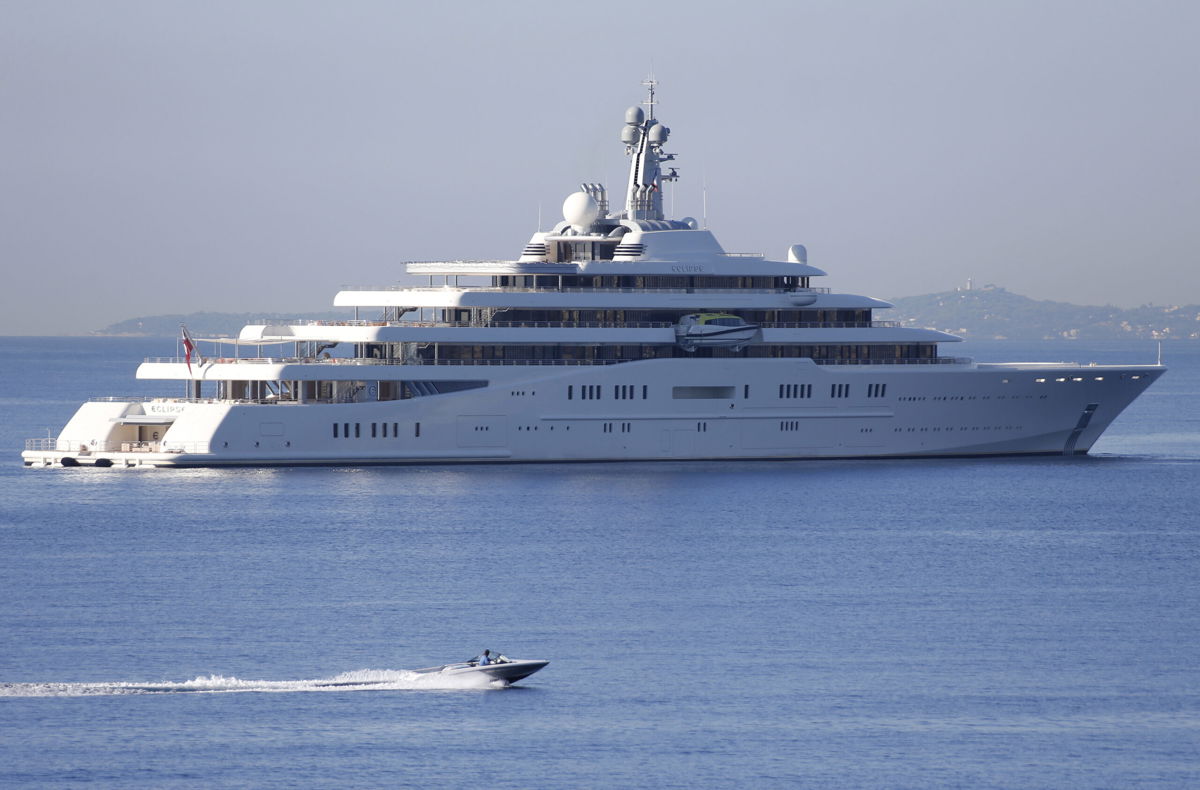 <i>Valery Hache/AFP/Getty Images</i><br/>A New Justice Department special unit will target Russian oligarchs' yachts. Pictured is the yacht of Russian billionaire Roman Abramovitch
