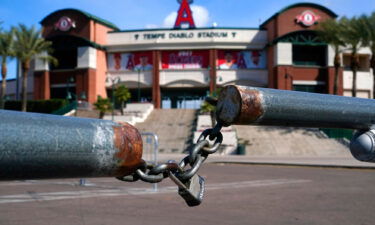 Spring training games would normally be played now at the Los Angeles Angels' Tempe Diablo Stadium.