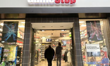 Customers enter a GameStop store in December 2021 in San Rafael