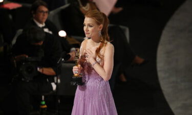 Jessica Chastain won best actress for her work in "The Eyes of Tammy Faye."
