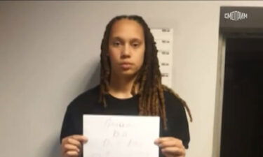 The state-owned Russia 24 channel said this photo of Brittney Griner was taken at a police station.