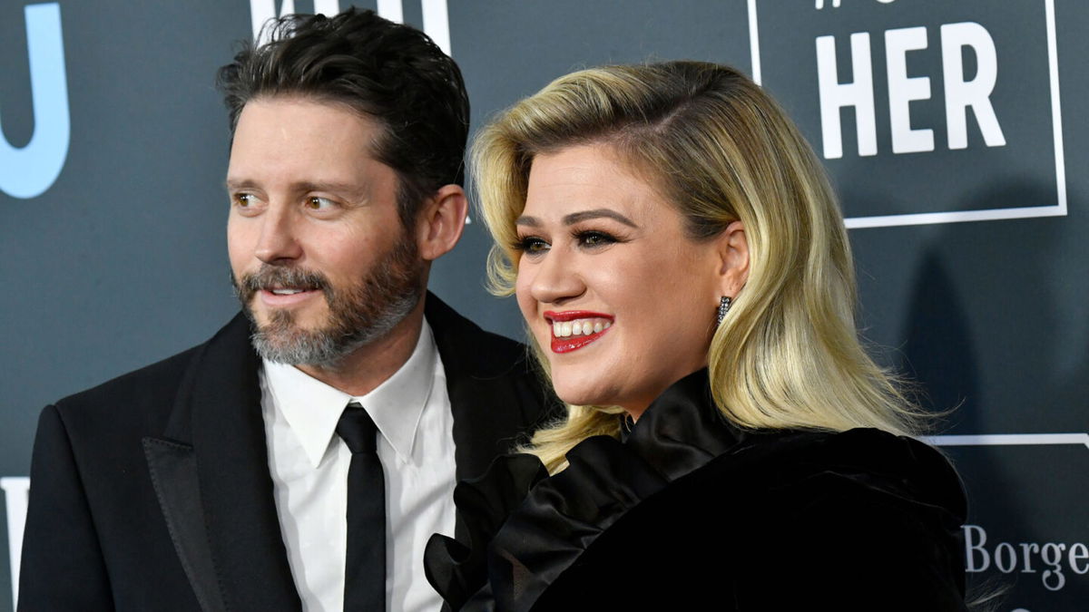 <i>Frazer Harrison/Getty Images</i><br/>Brandon Blackstock and Kelly Clarkson attend the 25th Annual Critics' Choice Awards at Barker Hangar on January 12