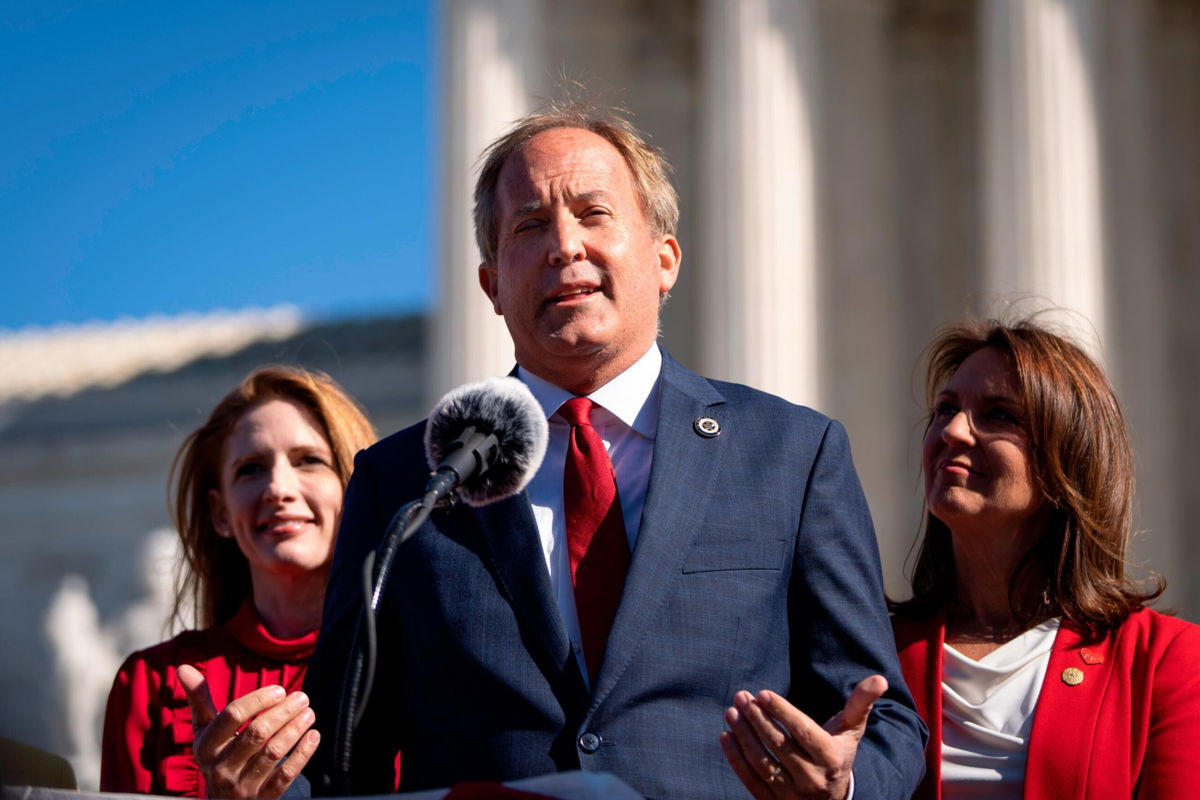 <i>Drew Angerer/Getty</i><br/>Texas Attorney General Ken Paxton announced Wednesday he is suing the Biden administration over guidance from federal health officials that conflicts with his legal opinion that gender affirming procedures in children should be considered 