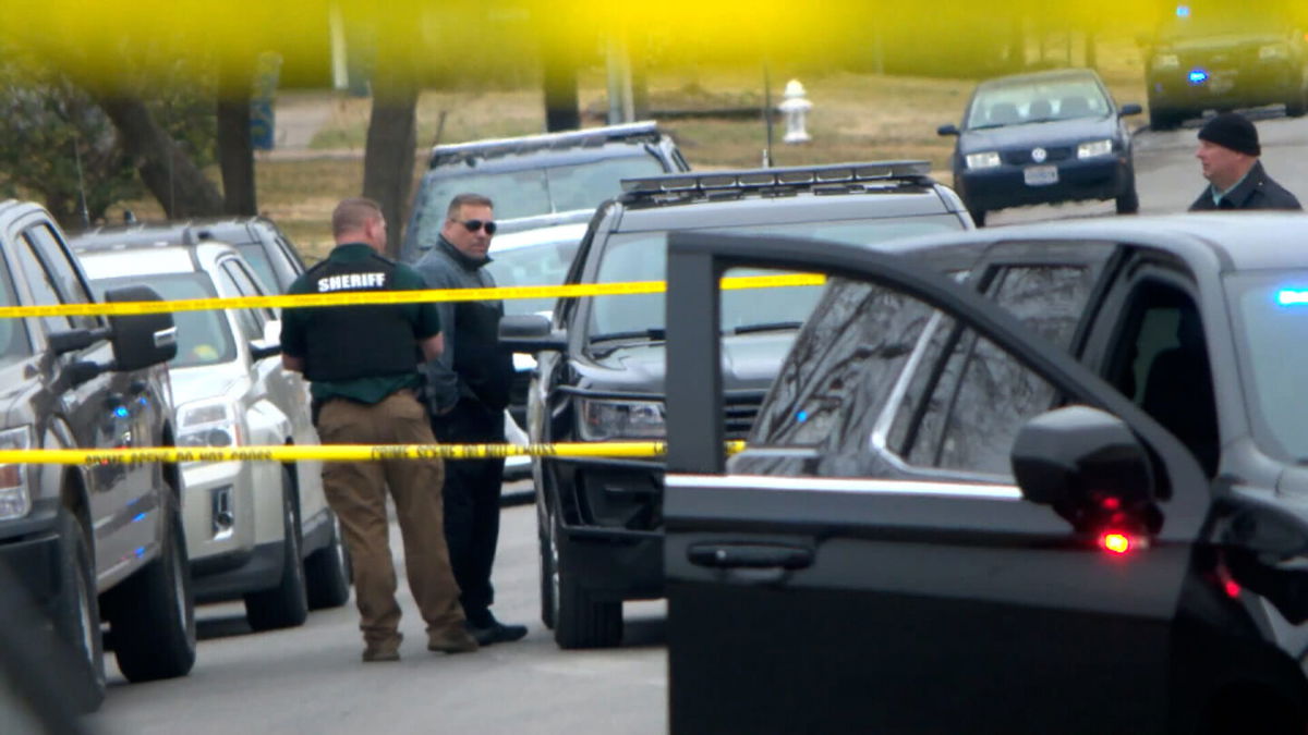 <i>KOAM-TV</i><br/>Police respond to one of the shooting sites in Joplin