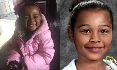 Arianna Fitts at the time of her 2016 disappearance and in an image progression to age 8.